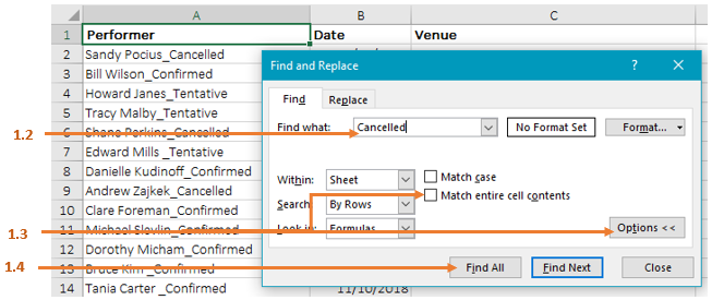 Excel Delete All Rows That Don T Contain A Word